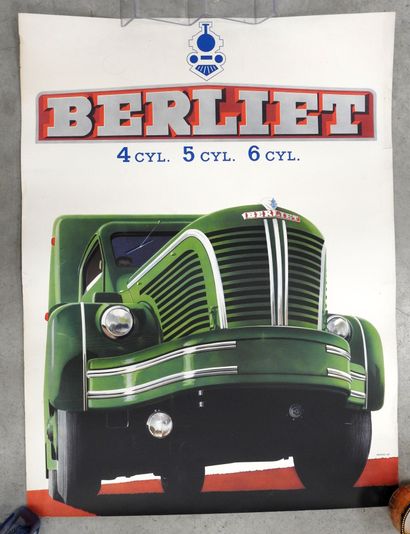BERLIET: Poster Berliet 4 cyl. 5 cyl. 6 cyl....