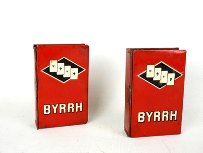 BYRRH: Two advertising card game holders...