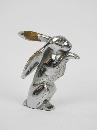AUTOMOBILE MASCOTTE in chromed bronze decorated...