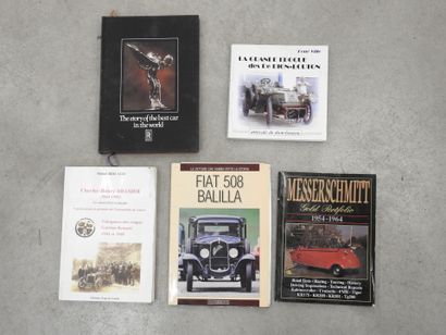 FIVE BOOKS on the theme of automobiles: -...