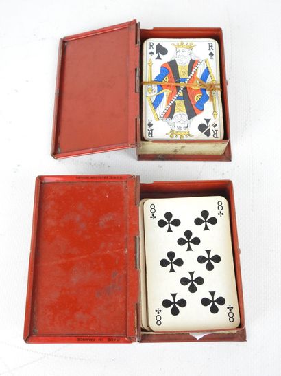 BYRRH: Two advertising card game holders...