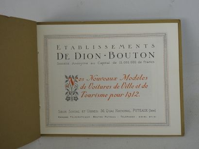 AUTOMOBILE CATALOGUE: Dion-Bouton - Our new...