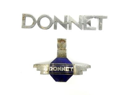 AUTOMOBILE SIGN - DONNET in metal. L: 17...