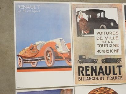 RENAULT: Six posters after old lithographs....