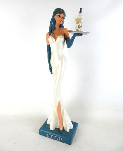 GET 31: Advertising pin-up in polychrome...