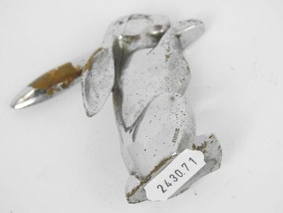 AUTOMOBILE MASCOTTE in chromed bronze decorated...