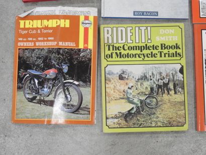 EIGHT BOOKS on the theme of motorcycles,...