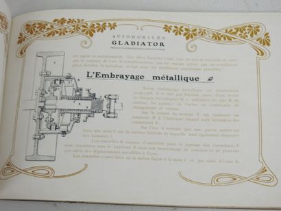 AUTOMOTIVE CATALOGUE: Gladiator. 1907. Imp....