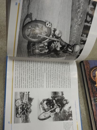 EIGHT BOOKS on the theme of motorcycles,...