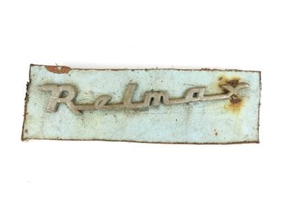 AUTOMOBILE SIGN - RELMAX in metal. L : 18,5...