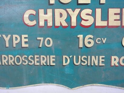 CHRYSLER 1924 ADVERTISING PANEL - Painted...