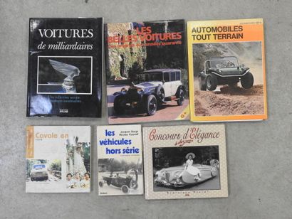 SIX BOOKS on automobiles, including : - Automobiles...