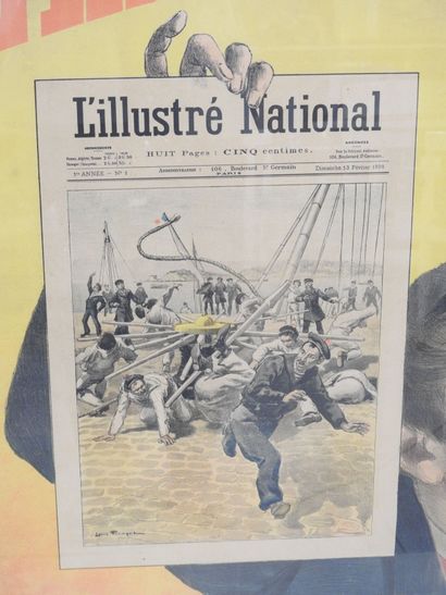 L'ILLUSTRE NATIONAL: Color advertising poster....