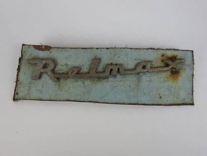 AUTOMOBILE SIGN - RELMAX in metal. L : 18,5...