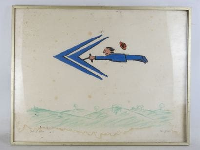 SAVIGNAC (XXth): Citröen advertising lithograph....