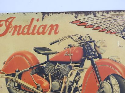 INDIAN MOTO: Silk-screened advertising sheet...