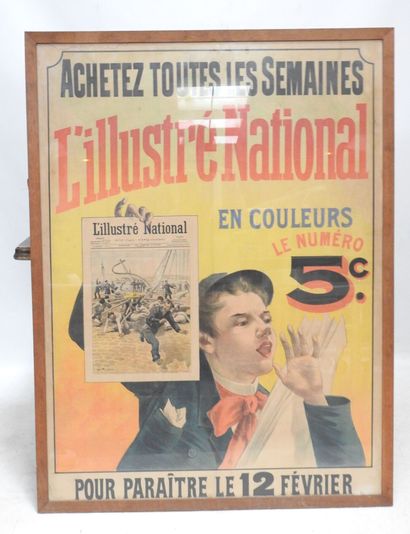 L'ILLUSTRE NATIONAL: Color advertising poster....