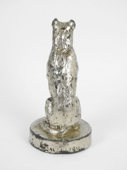 AUTOMOBILE MASCOTTE in silver-covered alloy...