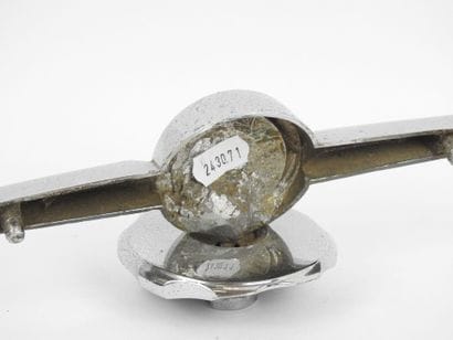 MORRIS: Chrome-plated metal automobile mascot...