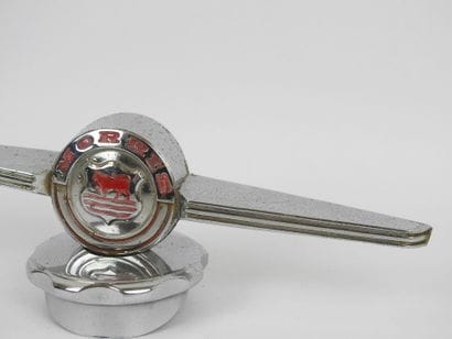 MORRIS: Chrome-plated metal automobile mascot...