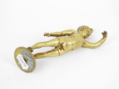 AUTOMOBILE MASCOTTE in gilded bronze, decorated...