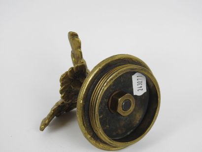 AUTOMOBILE MASCOTTE in gilt bronze decorated...