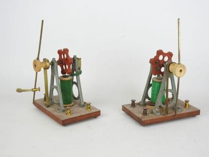 THREE small steam engines, electricity. H:...