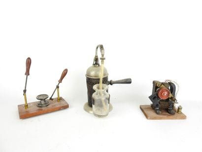 THREE MAQUETTES for engine, steam, electricity....