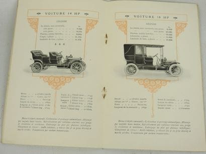 AUTOMOBILE CATALOGUE: Dion-Bouton. 1910....