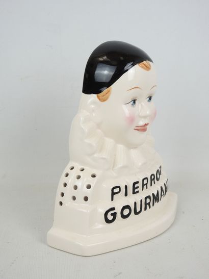PIERROT GOURMAND: Polychrome porcelain advertising...