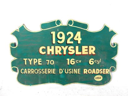 CHRYSLER 1924 ADVERTISING PANEL - Painted...