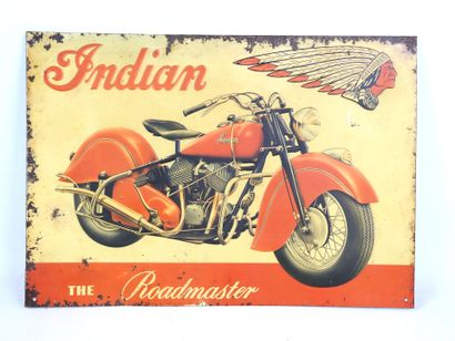 INDIAN MOTO: Silk-screened advertising sheet...