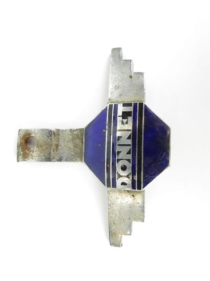 AUTOMOBILE SIGN - DONNET in metal. L: 17...
