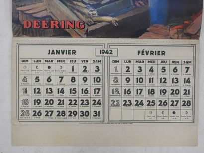 DEERING: Calendar for 1942. Draeger printing...