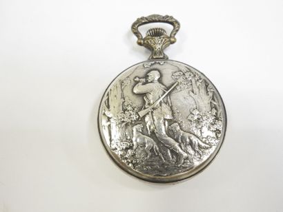 AUTOMOBILE REGULATOR in silver-plated metal,...