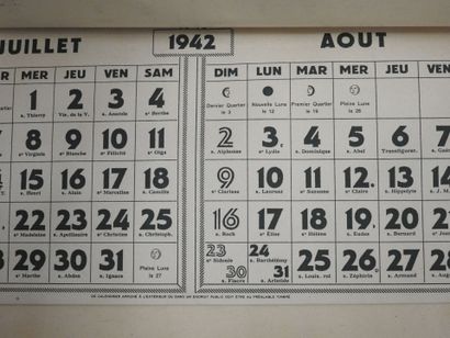 DEERING: Calendar for 1942. Draeger printing...