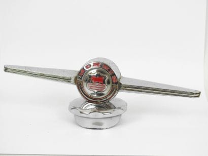 MORRIS: Chrome-plated metal automobile mascot...