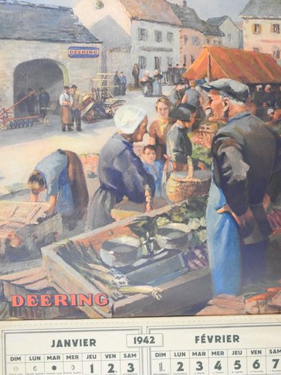 DEERING: Calendar for 1942. Draeger printing...