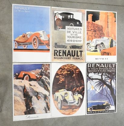 RENAULT: Six posters after old lithographs....
