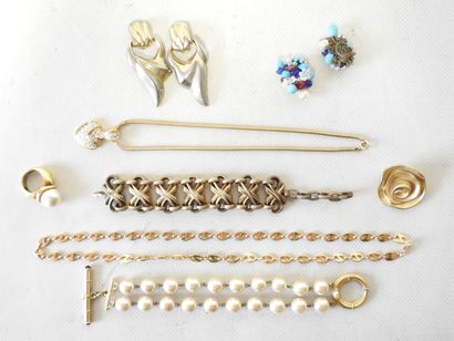 Lot of costume jewelry including: 2 coffee...