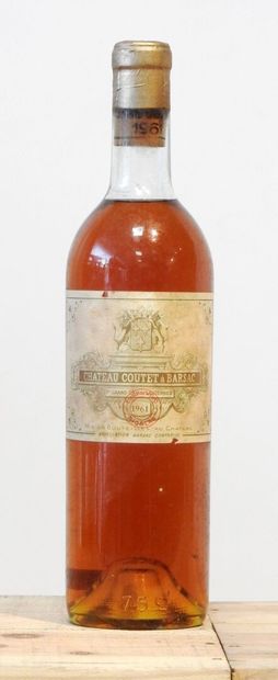 1 bottle
Château Coutet - Barsac - 1961
Worn...
