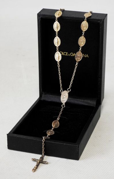 DOLCE & GABBANA
Silver-plated medallion necklace.
Length:...