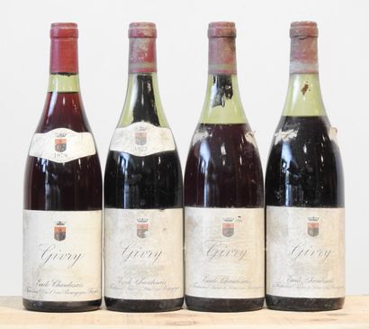 4 bouteilles
Givry - Emile Tandesais - 1977.
Givry...