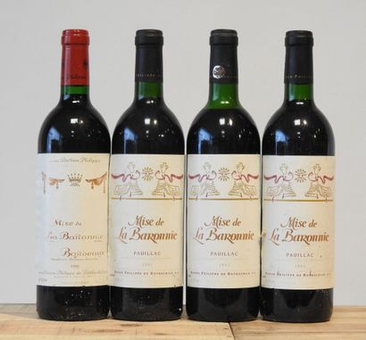 4 bouteilles
3 Mise de La Baronnie - Pauillac...