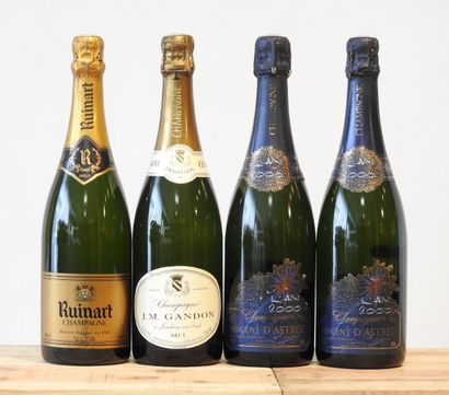 04 bottles
1 J.M. Gandon - Champagne Brut.
1...