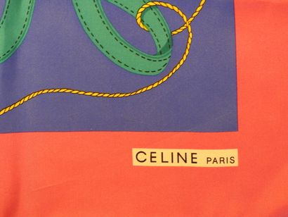 CÉLINE - Paris
Carré en soie à décor de bandoulières...