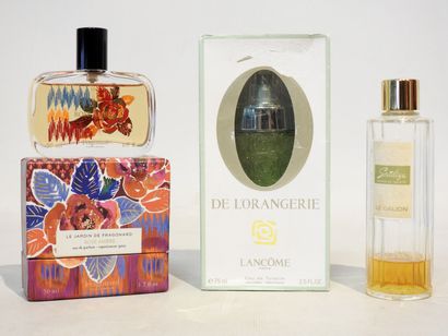 Reunion of 3 bottles including: 
- Le jardin...