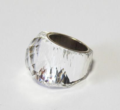 SWAROVSKI
Dome ring in translucent faceted...