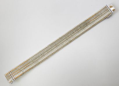 Bracelet mailles souples en argent poinçon...