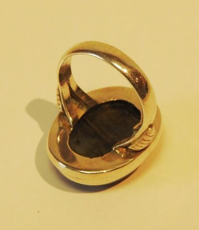 Bague monture en argent 925 agrémentée d'un...